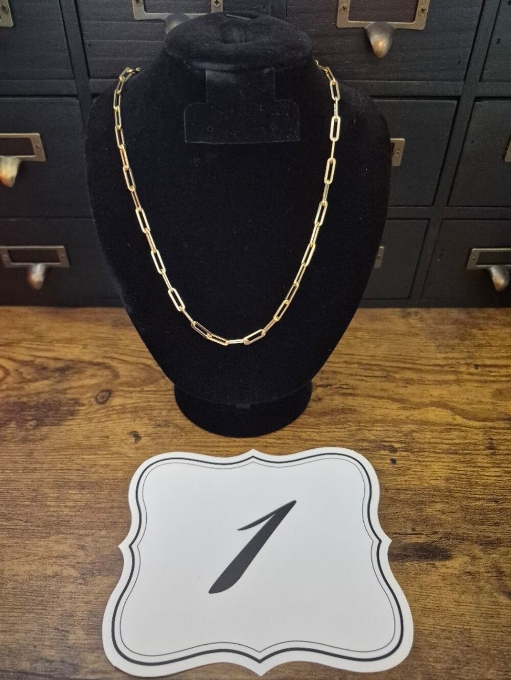Hale Finery | Hand Cut + Linked Gold Plated Necklace | Chunky Paperclip